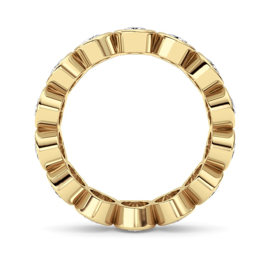 3.5CTW Oval Shaped Lab Grown Diamond (F/VS) Eternity Band Ring in 14K Gold