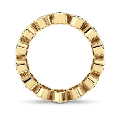 3.5CTW Oval Shaped Lab Grown Diamond (F/VS) Eternity Band Ring in 14K Gold