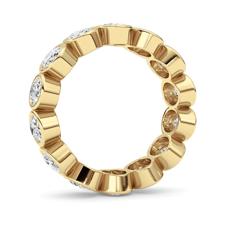 3.5CTW Oval Shaped Lab Grown Diamond (F/VS) Eternity Band Ring in 14K Gold