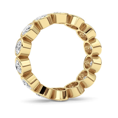 3.5CTW Oval Shaped Lab Grown Diamond (F/VS) Eternity Band Ring in 14K Gold