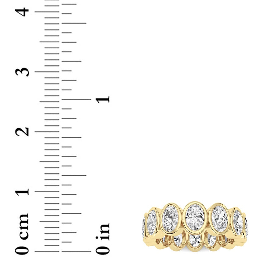 3.5CTW Oval Shaped Lab Grown Diamond (F/VS) Eternity Band Ring in 14K Gold