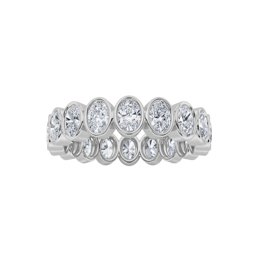 3.75CTW Oval Shaped Lab Grown Diamond (F/VS) Eternity Band Ring in 14K Gold