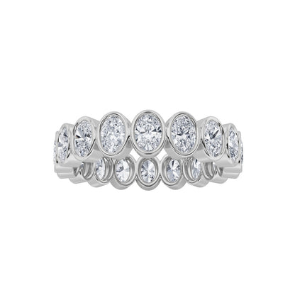3.75CTW Oval Shaped Lab Grown Diamond (F/VS) Eternity Band Ring in 14K Gold