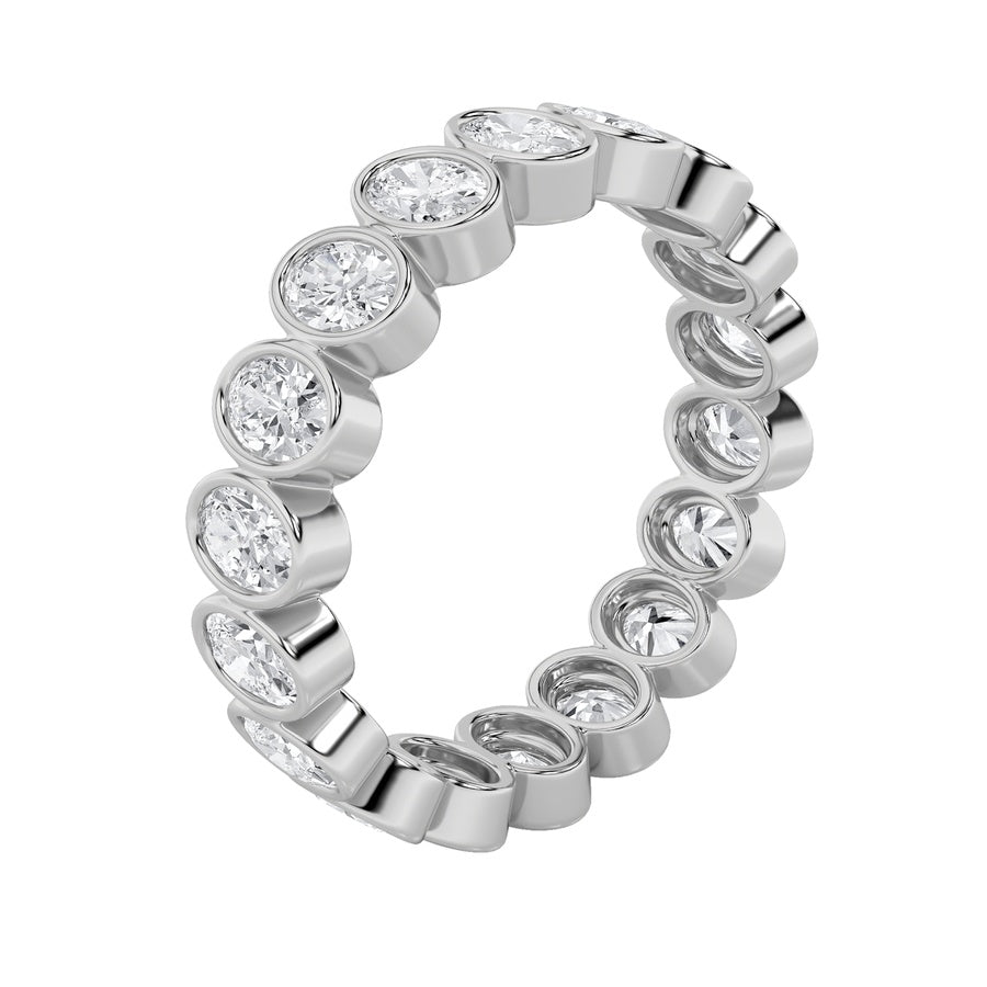3.75CTW Oval Shaped Lab Grown Diamond (F/VS) Eternity Band Ring in 14K Gold