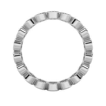 3.75CTW Oval Shaped Lab Grown Diamond (F/VS) Eternity Band Ring in 14K Gold