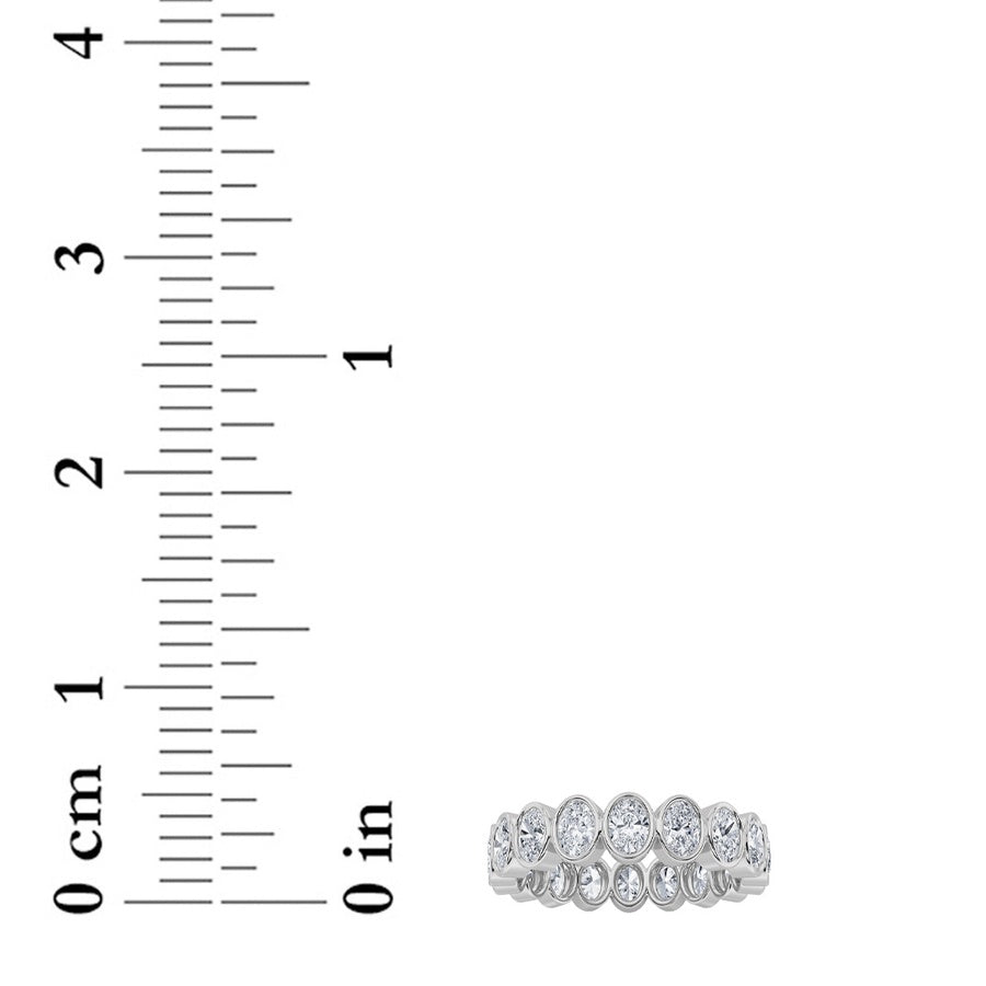 3.75CTW Oval Shaped Lab Grown Diamond (F/VS) Eternity Band Ring in 14K Gold