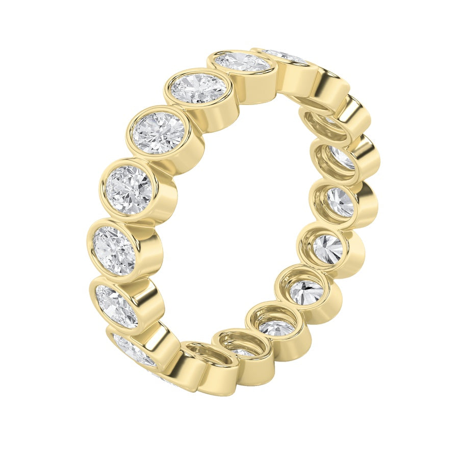 3.75CTW Oval Shaped Lab Grown Diamond (F/VS) Eternity Band Ring in 14K Gold