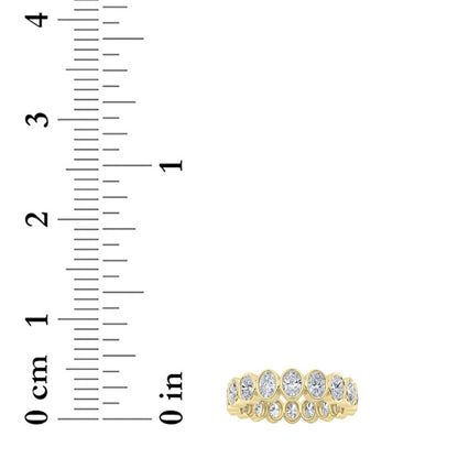 3.75CTW Oval Shaped Lab Grown Diamond (F/VS) Eternity Band Ring in 14K Gold