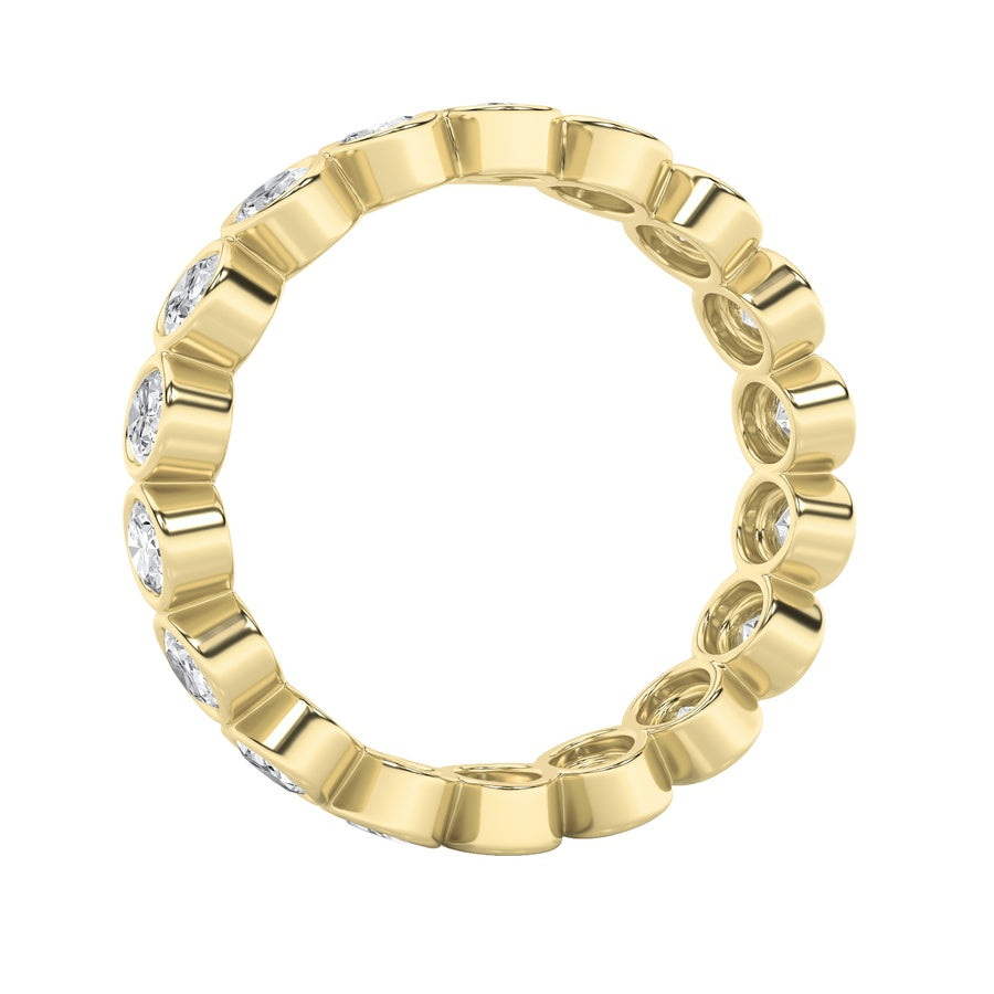 3.75CTW Oval Shaped Lab Grown Diamond (F/VS) Eternity Band Ring in 14K Gold