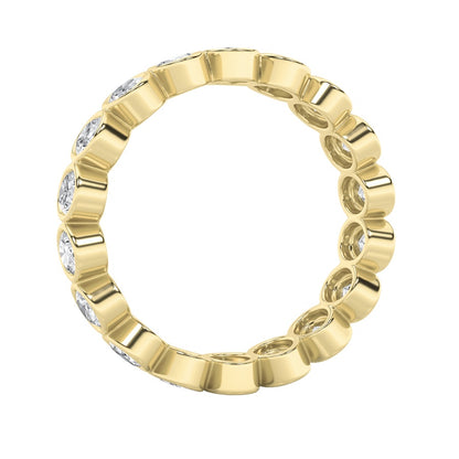 3.75CTW Oval Shaped Lab Grown Diamond (F/VS) Eternity Band Ring in 14K Gold