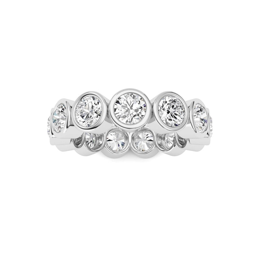 3.2CTW Round Shaped Lab Grown Diamond (F/VS) Eternity Band Ring in 14K Gold