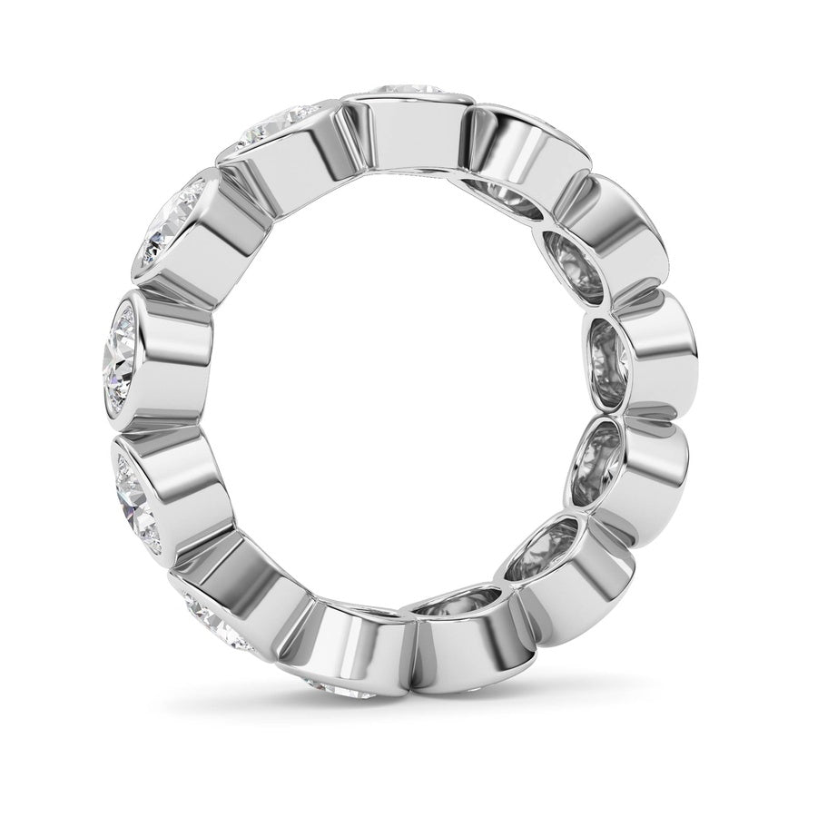 3.2CTW Round Shaped Lab Grown Diamond (F/VS) Eternity Band Ring in 14K Gold