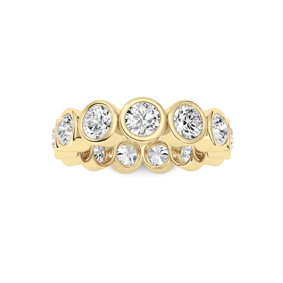 3.2CTW Round Shaped Lab Grown Diamond (F/VS) Eternity Band Ring in 14K Gold