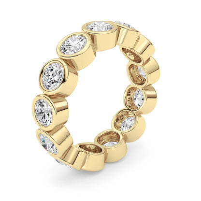 3.2CTW Round Shaped Lab Grown Diamond (F/VS) Eternity Band Ring in 14K Gold