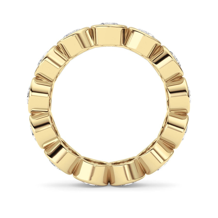 3.2CTW Round Shaped Lab Grown Diamond (F/VS) Eternity Band Ring in 14K Gold