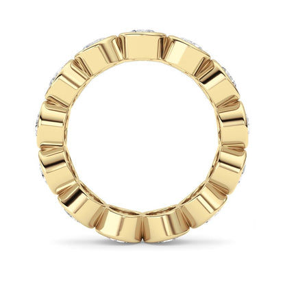 3.2CTW Round Shaped Lab Grown Diamond (F/VS) Eternity Band Ring in 14K Gold