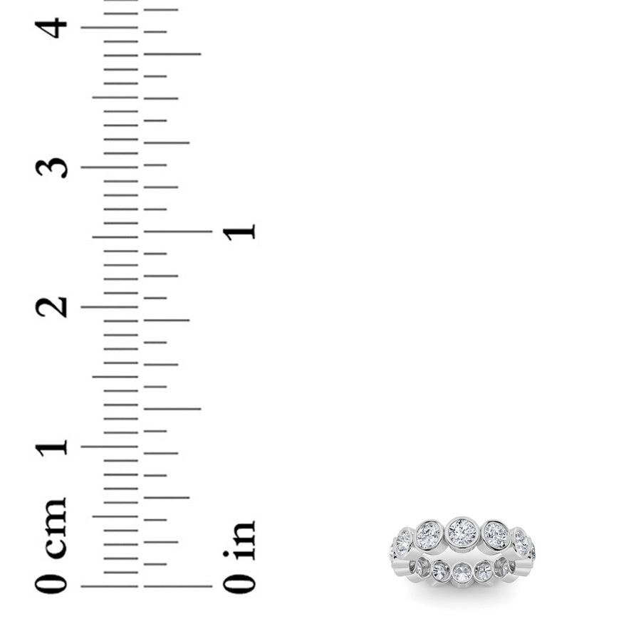 3.5CTW Round Shaped Lab Grown Diamond (F/VS) Eternity Band Ring in 14K Gold