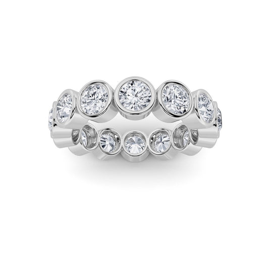 3.5CTW Round Shaped Lab Grown Diamond (F/VS) Eternity Band Ring in 14K Gold