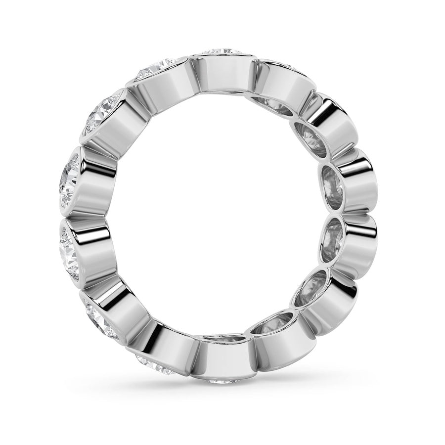 3.5CTW Round Shaped Lab Grown Diamond (F/VS) Eternity Band Ring in 14K Gold