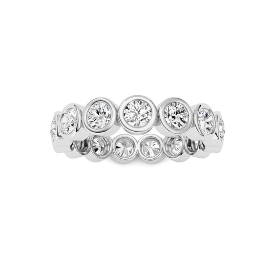 3.8CTW Round Shaped Lab Grown Diamond (F/VS) Eternity Band Ring in 14K Gold