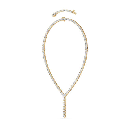28CTW Mix Shaped Lab Grown Diamond Necklace in 14K Gold (F/VS)