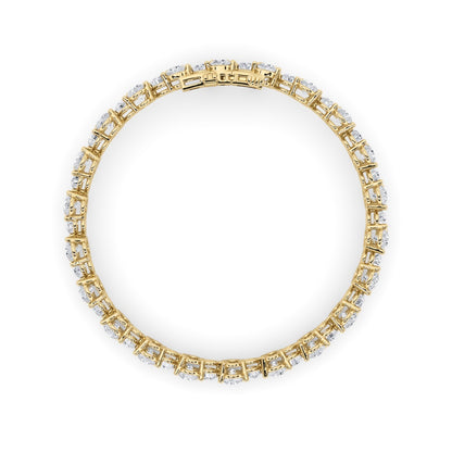 13CTW Round Shaped Lab Grown Diamond (F/VS) Cluster Bracelet in 14K Gold