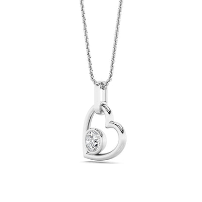 0.33CTW Round Lab Grown Diamond (F/VS ) Heart Pendant in 14K Gold