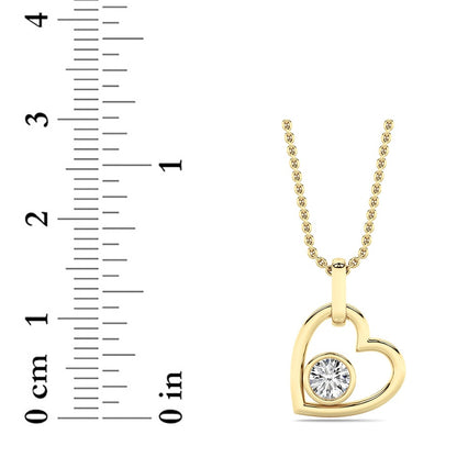 0.33CTW Round Lab Grown Diamond (F/VS ) Heart Pendant in 14K Gold