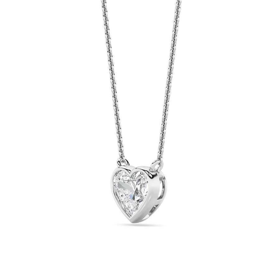 1CTW Heart Shape Lab Grown Diamond (F/VS ) Pendant Necklace in 14K Gold