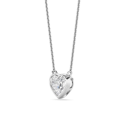 1CTW Heart Shape Lab Grown Diamond (F/VS ) Pendant Necklace in 14K Gold