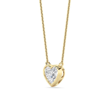 1CTW Heart Shape Lab Grown Diamond (F/VS ) Pendant Necklace in 14K Gold