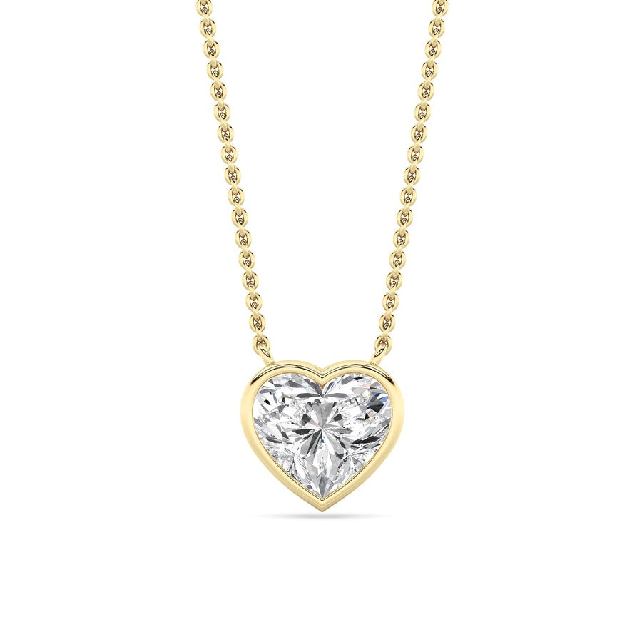 2CTW Heart Shape Lab Grown Diamond (F/VS ) Pendant Necklace in 14K Gold