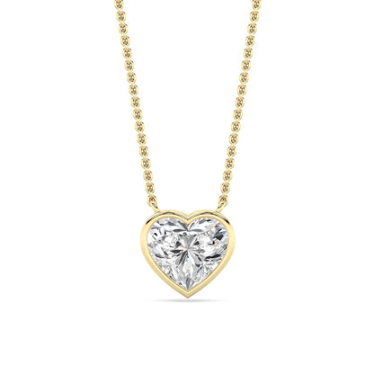2CTW Heart Shape Lab Grown Diamond (F/VS ) Pendant Necklace in 14K Gold