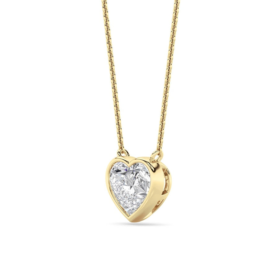 2CTW Heart Shape Lab Grown Diamond (F/VS ) Pendant Necklace in 14K Gold