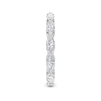 2.5CTW Marquise Shaped Lab Grown Diamond (F/VS) Eternity Band Ring in 14K Gold