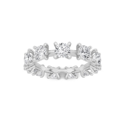 3CTW Round Shaped Lab Grown Diamond (F/VS) Eternity Band Ring in 14K Gold