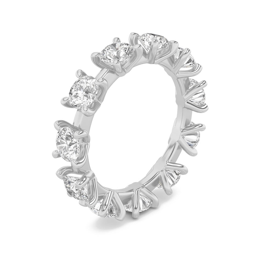 3CTW Round Shaped Lab Grown Diamond (F/VS) Eternity Band Ring in 14K Gold