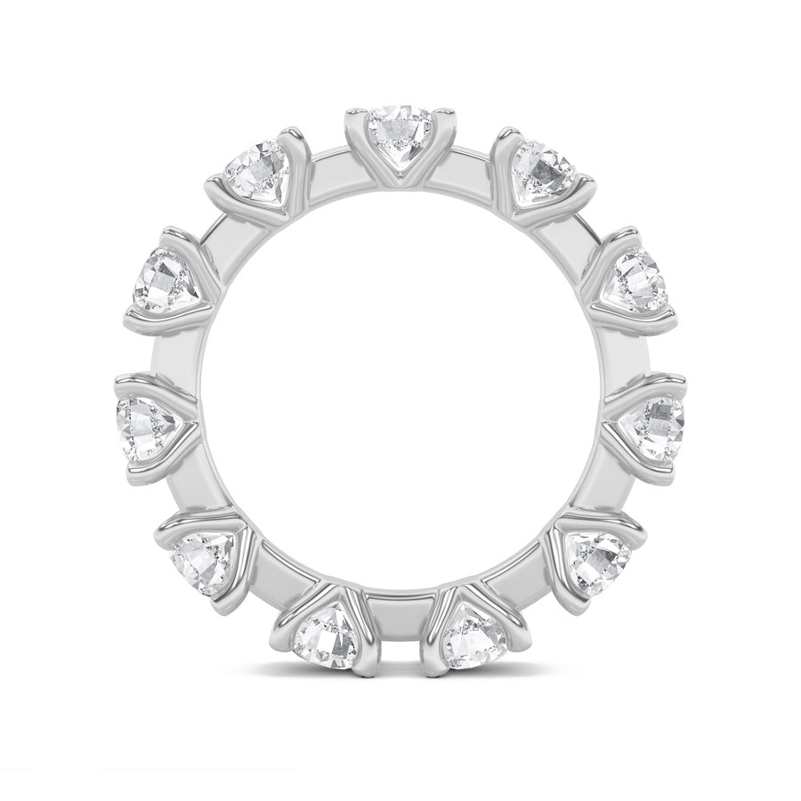 3CTW Round Shaped Lab Grown Diamond (F/VS) Eternity Band Ring in 14K Gold