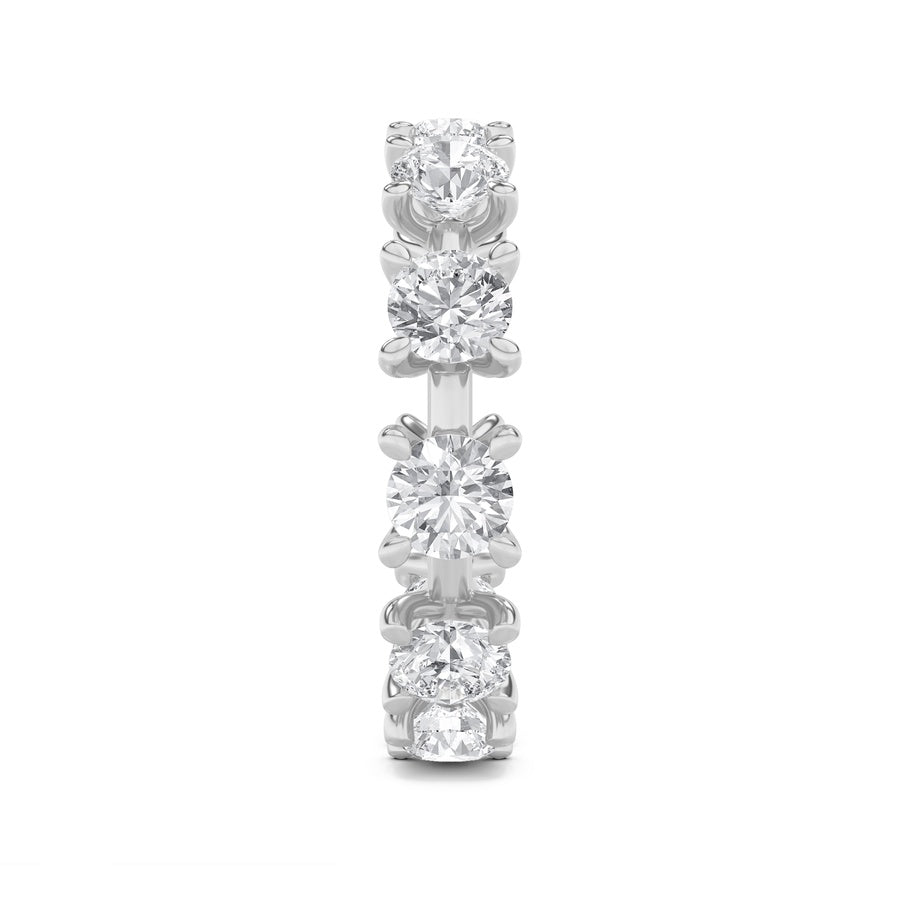 3CTW Round Shaped Lab Grown Diamond (F/VS) Eternity Band Ring in 14K Gold