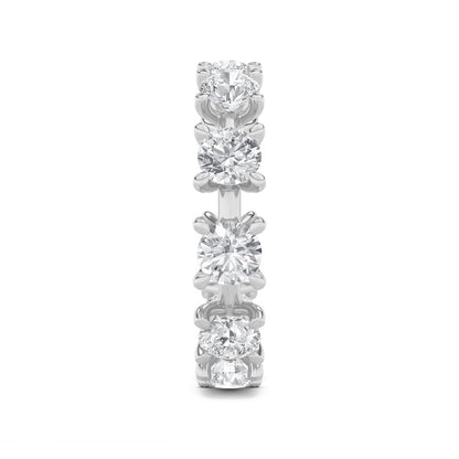 3CTW Round Shaped Lab Grown Diamond (F/VS) Eternity Band Ring in 14K Gold