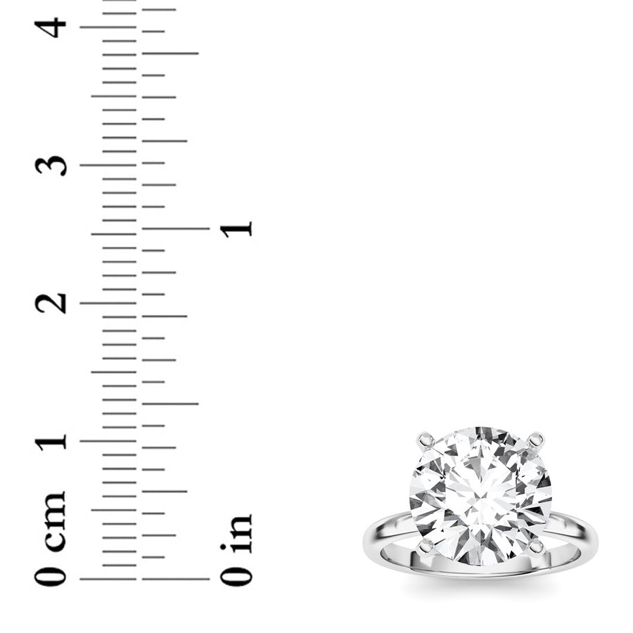 5CTW Round Shaped Lab Grown Diamond Classic Solitaire Ring in 14K Gold (F/VS)