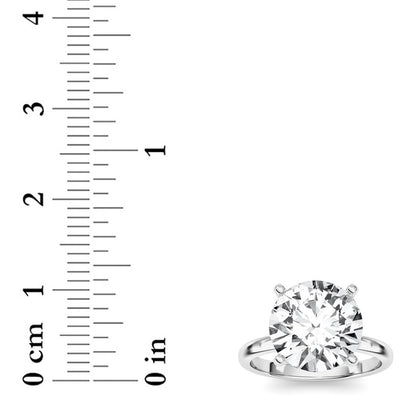 5CTW Round Shaped Lab Grown Diamond Classic Solitaire Ring in 14K Gold (F/VS)