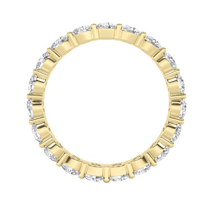 3CTW Round Shaped Lab Grown Diamond Split Prong Eternity Ring in 14K Gold (F/VS)