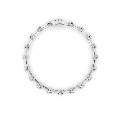 3.75CTW Round Shaped Lab Grown Diamond Split Prong Eternity Ring in 14K Gold (F/VS)