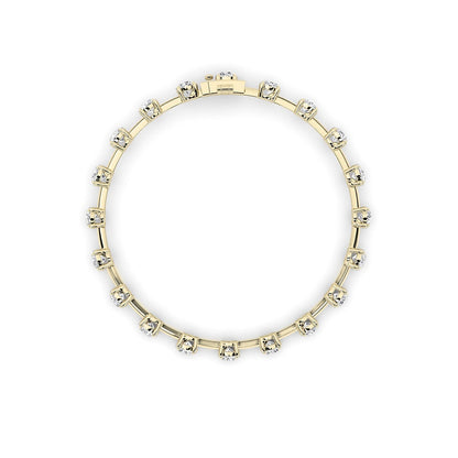 3.75CTW Round Shaped Lab Grown Diamond Split Prong Eternity Ring in 14K Gold (F/VS)