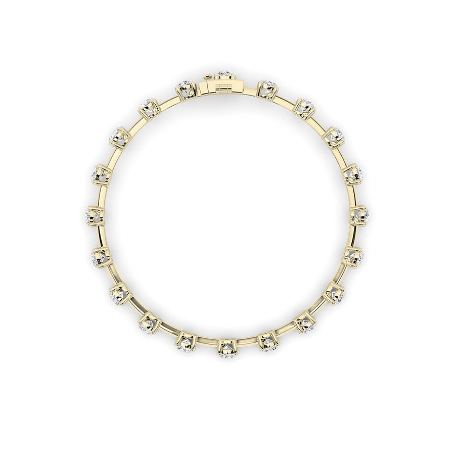 4CTW Round Shaped Lab Grown Diamond Split Prong Eternity Ring in 14K Gold (F/VS)