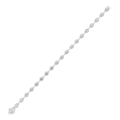 4.25CTW Round Shaped Lab Grown Diamond Split Prong Eternity Ring in 14K Gold (F/VS)