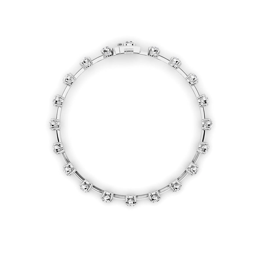 4.5CTW Round Shaped Lab Grown Diamond Split Prong Eternity Ring in 14K Gold (F/VS)