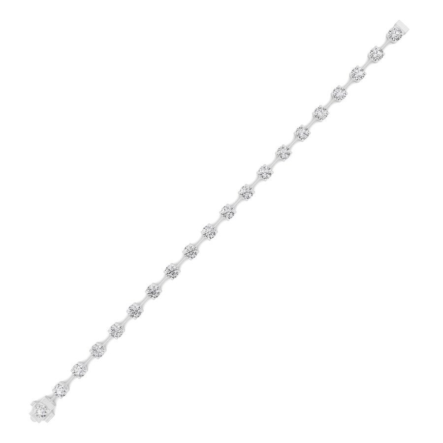 4.5CTW Round Shaped Lab Grown Diamond Split Prong Eternity Ring in 14K Gold (F/VS)