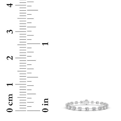 4.5CTW Round Shaped Lab Grown Diamond Split Prong Eternity Ring in 14K Gold (F/VS)